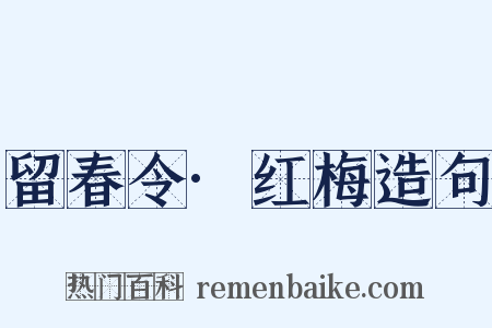 留春令·红梅造句是什么意思的图片